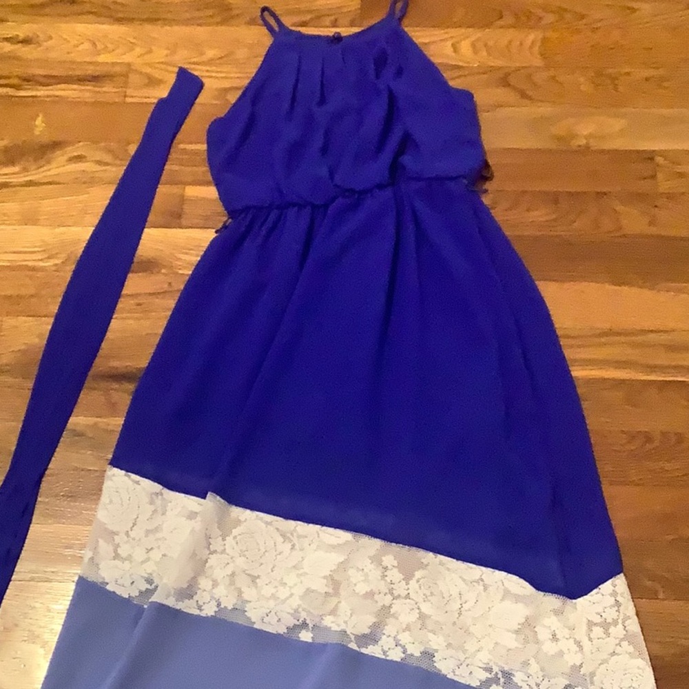 summer blue dress